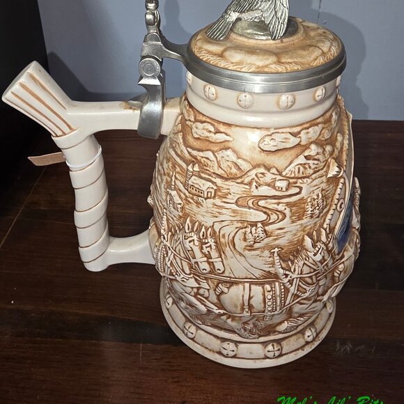 World Famous Clydesdales Hitch Lidded Beer Stein 2002 - Picture 3 of 6